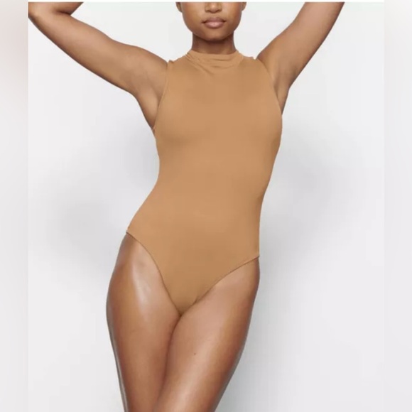 SKIMS Swim Sleeveless One Piece Almond Women’s Small - Picture 15 of 15